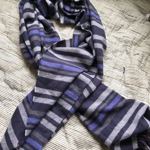 Gap purple and gray striped scarf